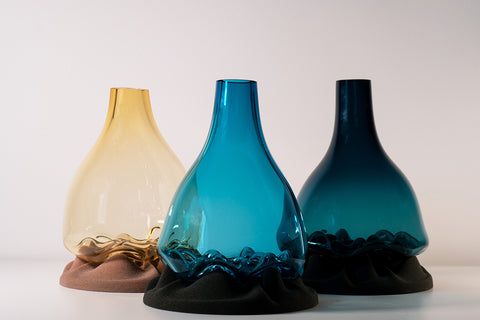 Flora Decanter • Lake Edition • Deep Blue • Ash